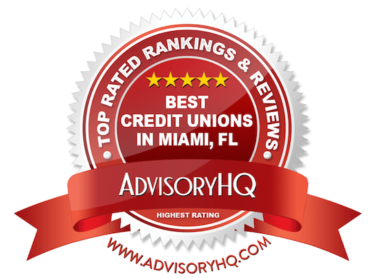 Best Credit Unions in Miami, FL Red Award Emblem