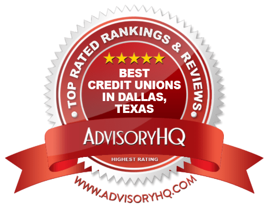 Best Credit Unions in Dallas Texas Red Award Emblem