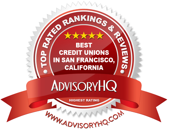 Best Credit Unions in San Francisco, California Red Award Emblem