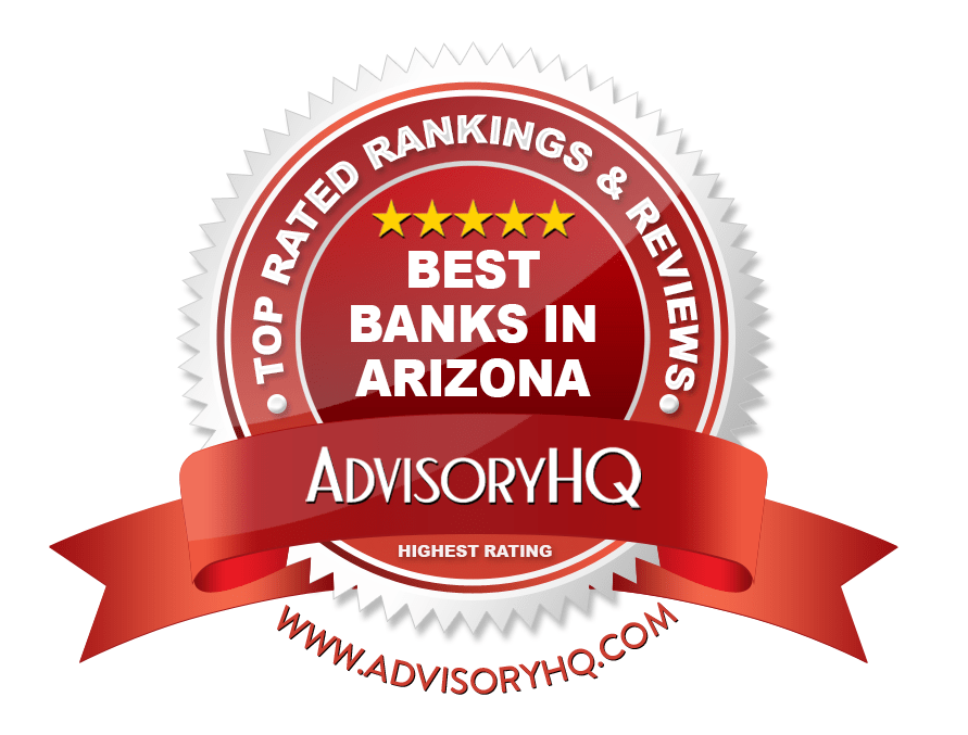 Best Banks in Arizona Red Award Emblem