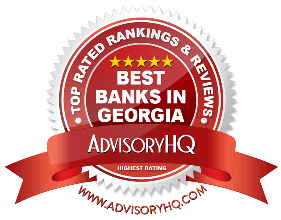Best Banks in Georgia Red Award Emblem