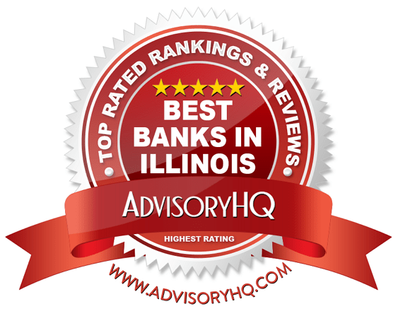Best Banks in Illinois Red Award Emblem
