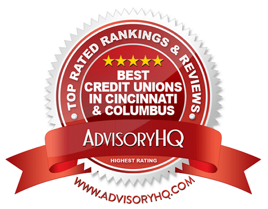 Best Credit Unions in Cincinnati & Columbus Red Award Emblem