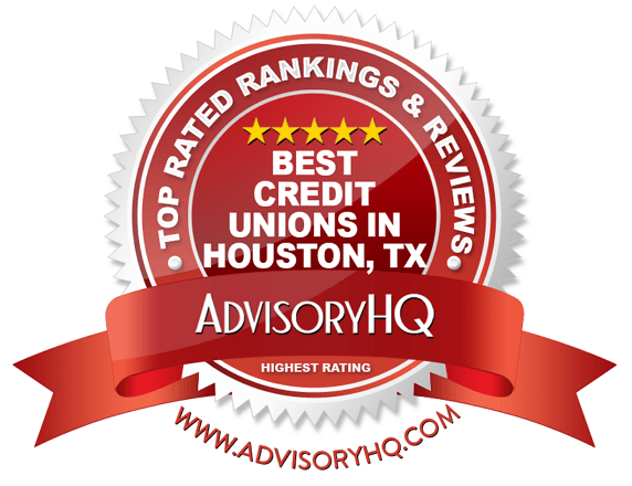 Best Credit Unions in Houston, TX Red Award Emblem