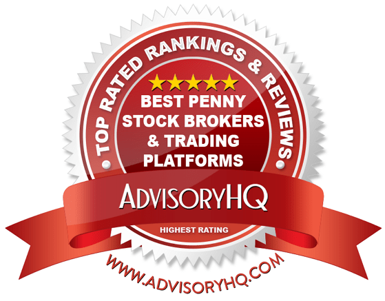 Best Penny Stock Brokers & Trading Platforms Red Award Emblem