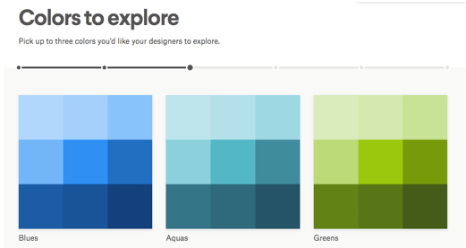 color options to explore on 99design
