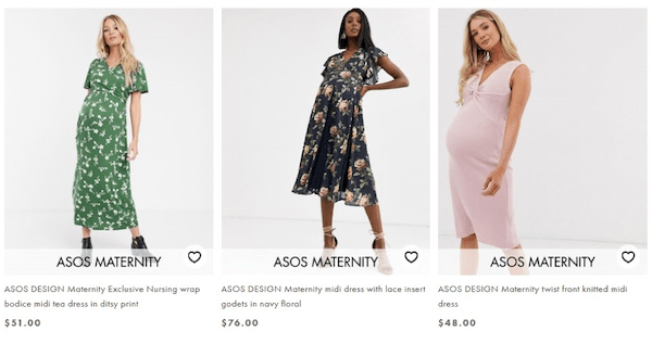 ASOS maternity clothes