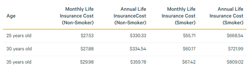 term life insurance cost