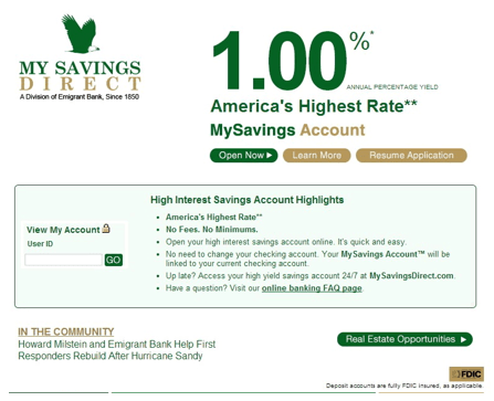 average savings account interest rates