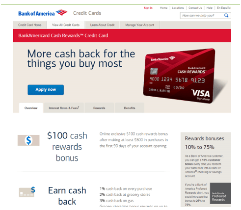 BankAmericard Cash Rewards™ - best grocery credit card