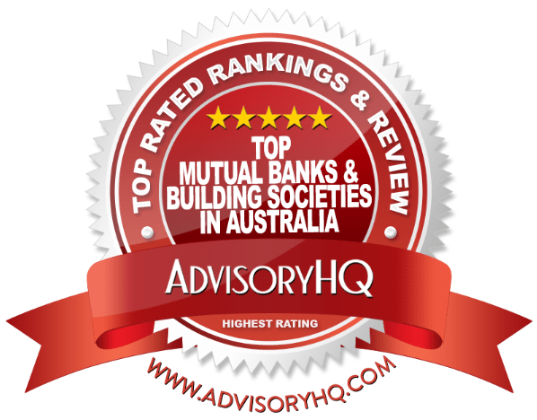 Top Mutual Banks & Building Societies in Australia Red Award Emblem