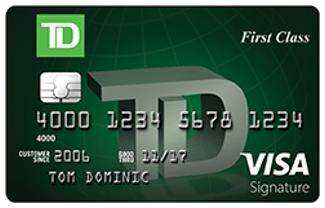 TD First ClassSM Visa® Signature Credit Card - good credit cards for fair credit