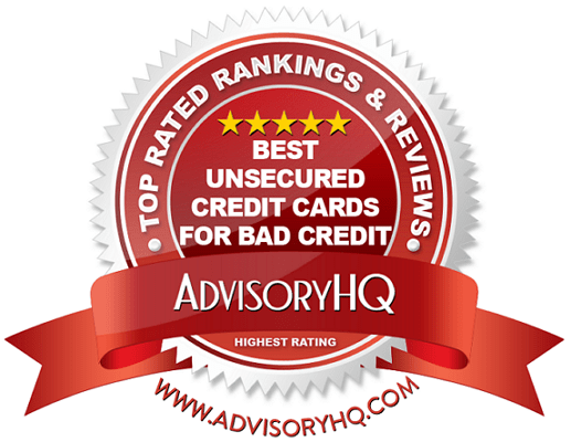 Best Unsecured Credit Cards for Bad Credit Red Award Emblem