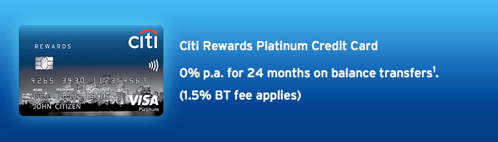Citi Rewards Platinum Card - credit cards in australia