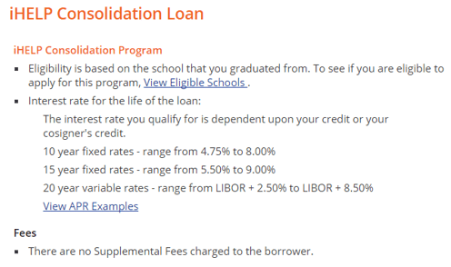 iHelp - best student loan consolidation companies
