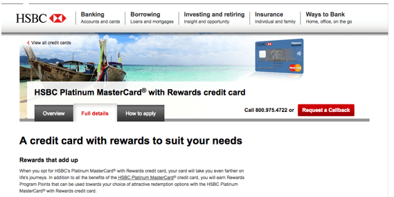 hsbc credit card offers