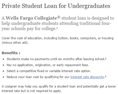 Wells Fargo - best student loan company