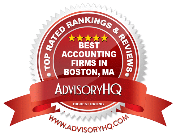 Best Accounting Firms in Boston, MA Red Award Emblem