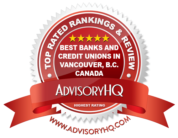 Best Banks and Credit Unions in Vancouver, B.C Canada Red Award Emblem