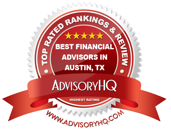 Red Award Emblem for Best Financial Advisors in Austin, TX