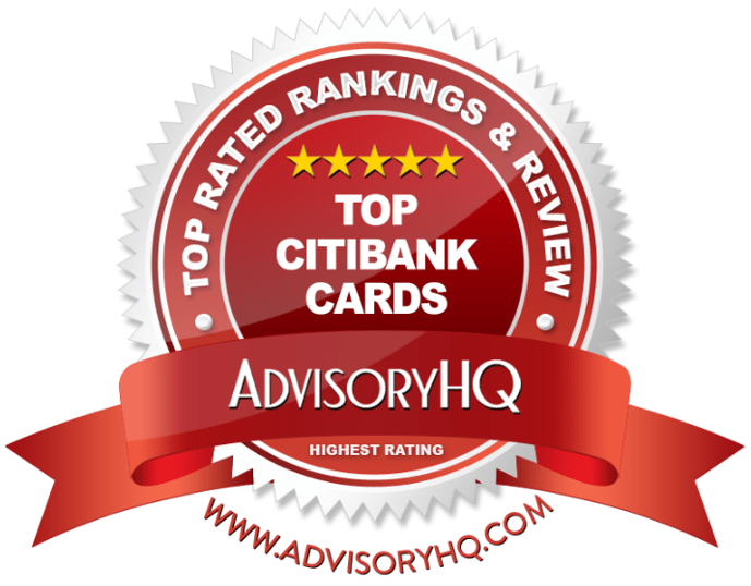 Top Citibank Cards Red Award Emblem