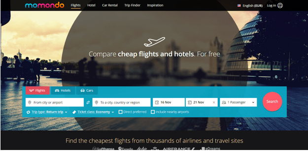 Momondo - Top flight booking sites