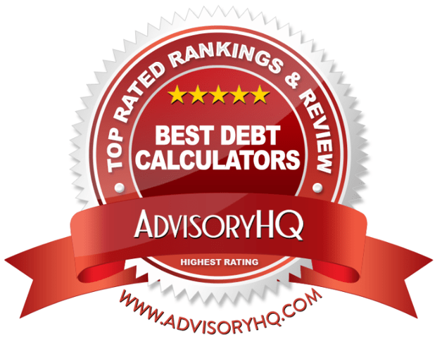 Best Debt Calculators Red Award Emblem
