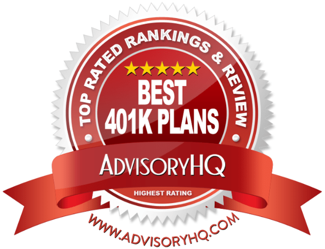 Red Award Emblem for Best 401k Plans