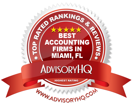 Best Accounting Firms in Miami, FL Red Award Emblem
