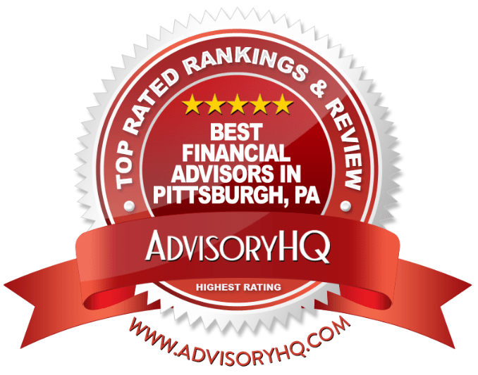 Best Financial Advisors in Pittsburgh, PA Red Award Emblem