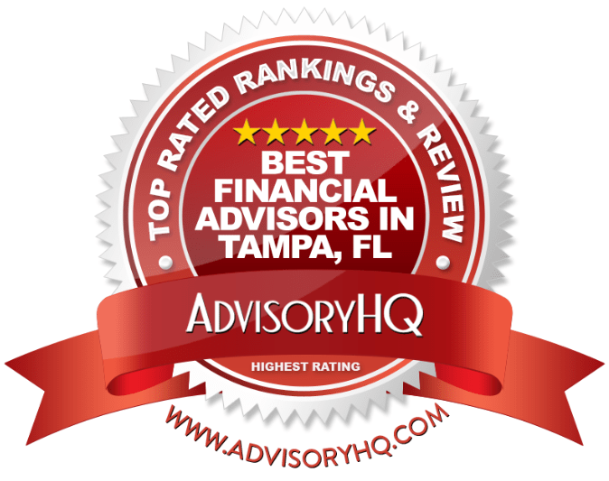 Best Financial Advisors in Tampa, FL Red Award Emblem