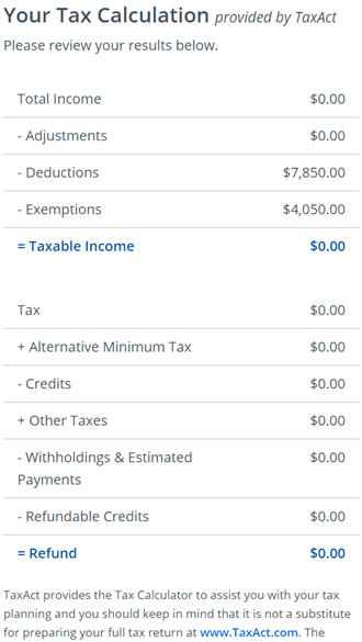 Salary Income Tax Calculator