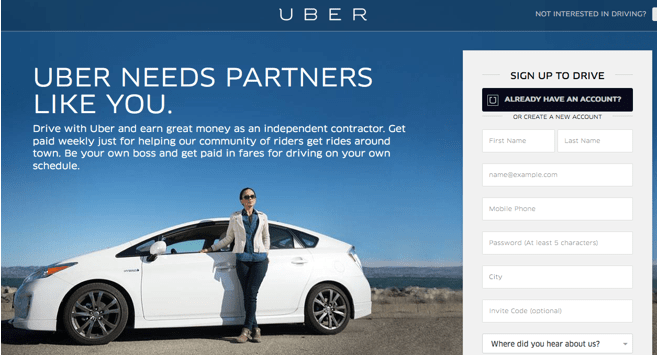 Uber Becoming Self Employed