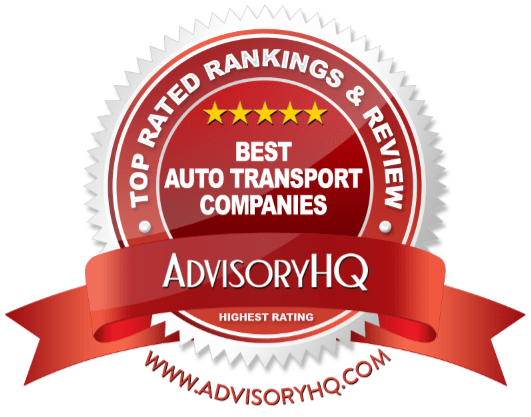 Red Award Emblem for Best Auto Transport Companies
