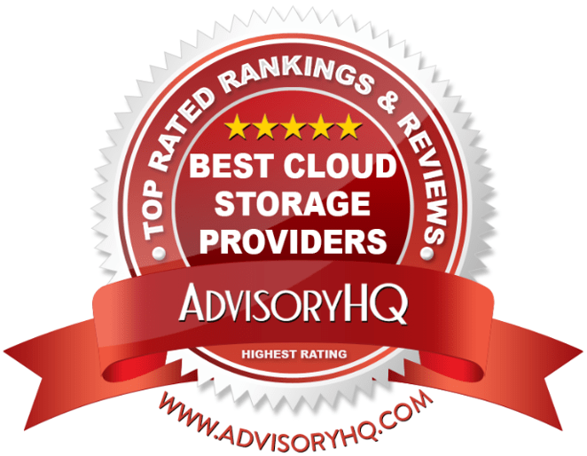 Best Cloud Storage Providers Red Award Emblem