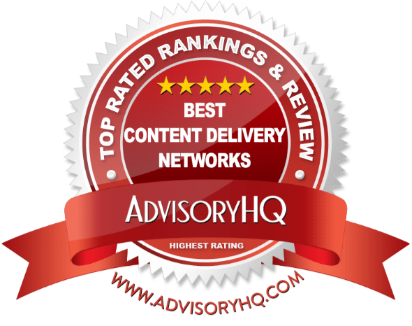 Best Content Delivery Networks Red Award Emblem