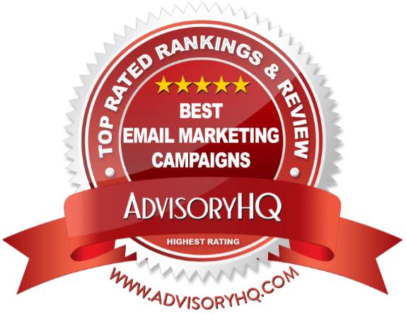 Best Email Marketing Campaigns Red Award Emblem