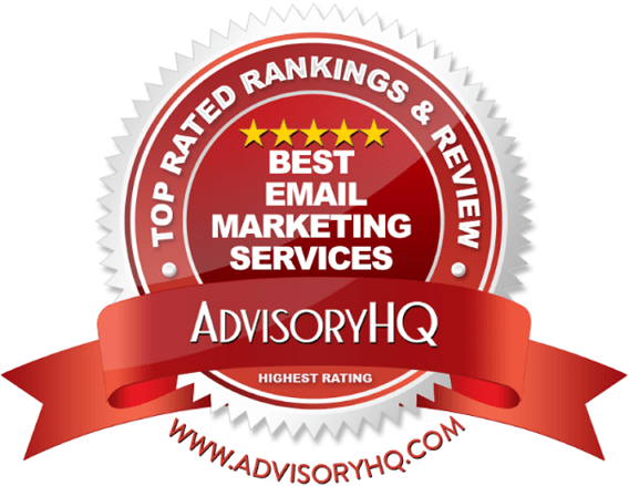 Best Email Marketing Services Red Award Emblem