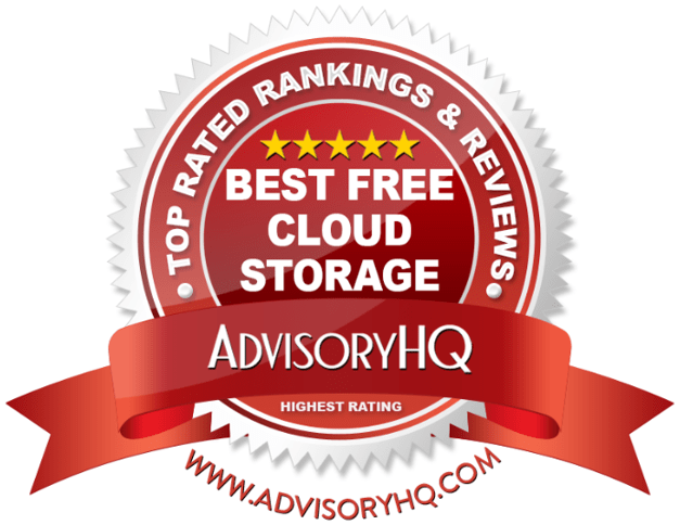 Best Free Cloud Storage Red Award Emblem