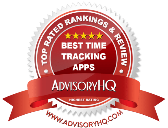 Best Time Tracking Apps Red Award Emblem