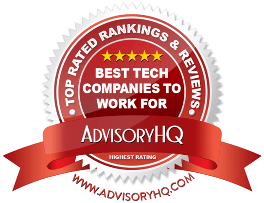 Best Tech Companies to Work For Red Award Emblem