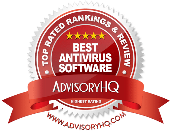 Red Award Emblem for Best Antivirus Software