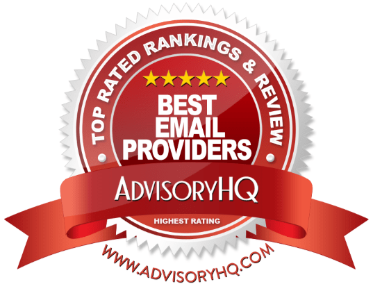 Best Email Providers Red Award Emblem
