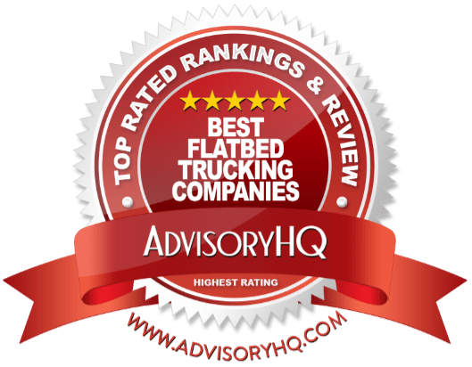 Best Flatbed Trucking Companies Red Award Emblem