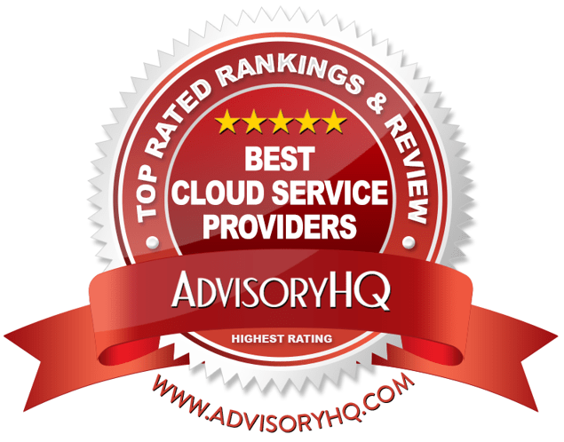 Best Cloud Service Providers Red Award Emblem