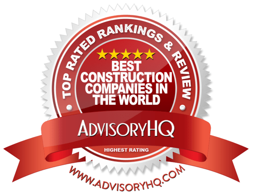 Best Construction Companies in the World Red Award Emblem