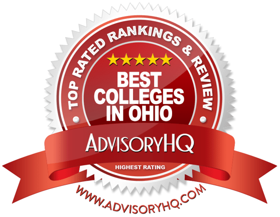 Best Colleges In Ohio Red Award Emblem