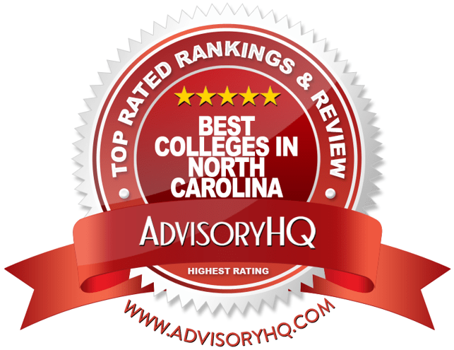 Best Colleges in North Carolina Red Award Emblem