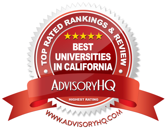 Best Universities in California Red Award Emblem