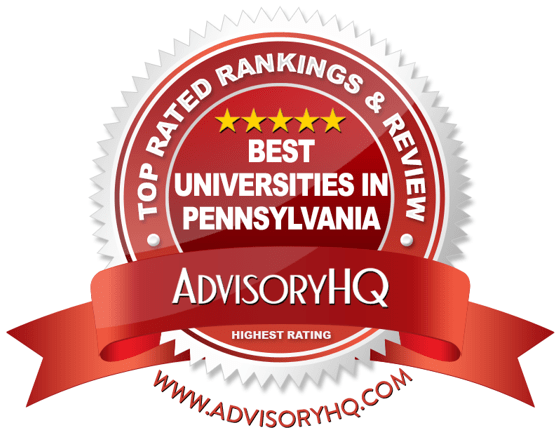 Best Universities in Pennsylvania Red Award Emblem